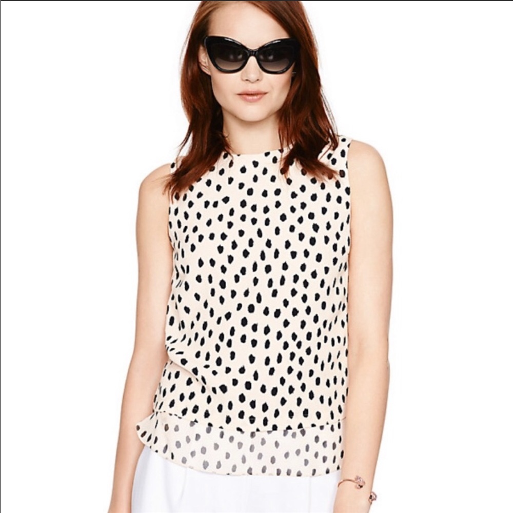 Kate Spade Leopard Print Top Size M